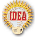 Stock Bright Idea Light Bulb Pin